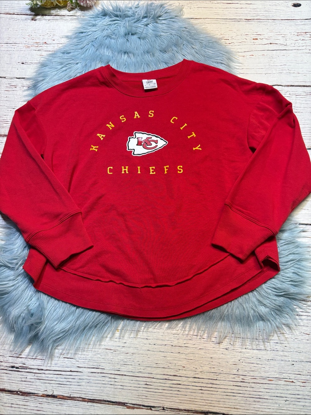 NFL Team Apparel Kansas City Chiefs Crewneck Sweatshirt sz S